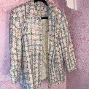 Pastel plaid vintage coat